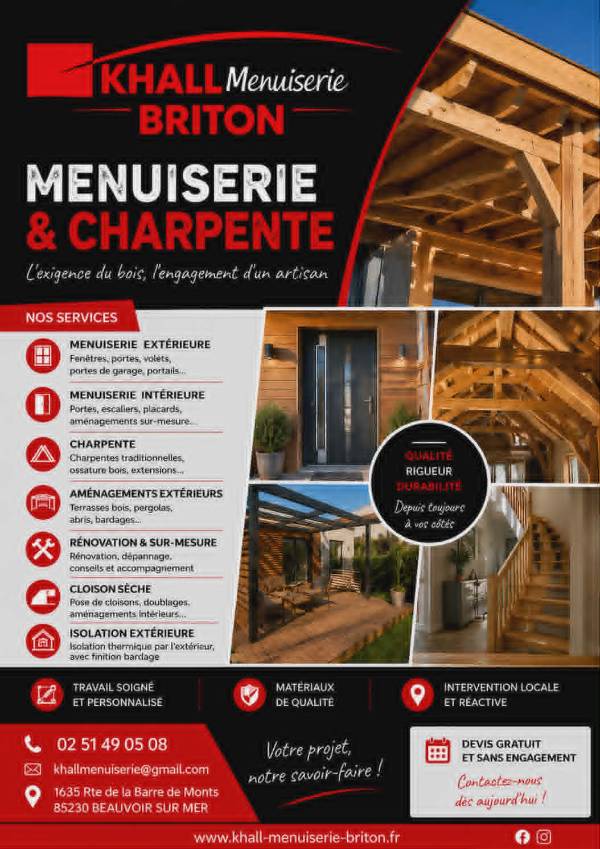 Flyer Khall-Briton menuiserie